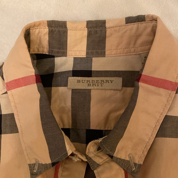 Traditional Burberry check button up shirt size small - Picture 2 of 4